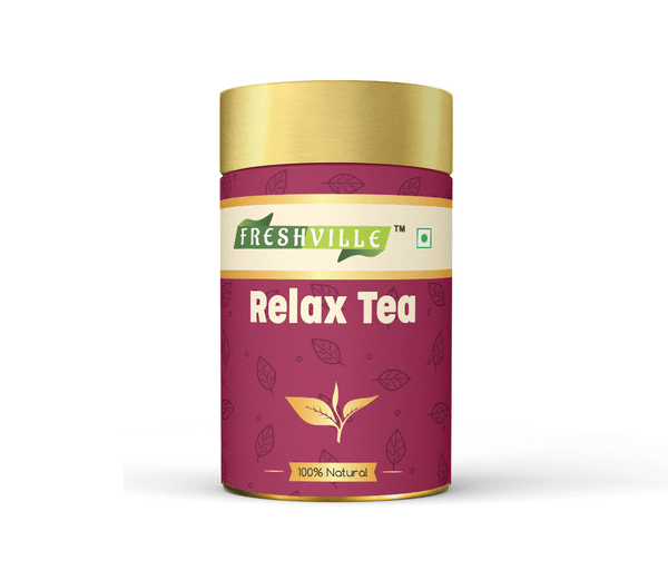 Freshville Relax Tea 15 Days Pack Improves Sleep and Reduces Stress with Herbs 50gram