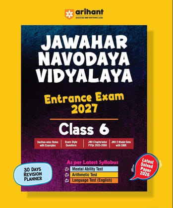 Arihant Jawahar Navodaya Vidyalaya Class 6 Entrance Exam 2027 | Includes Mental Ability, Arithmetic and Language Test | Based on Latest Exam Syllabus ... |English Medium Paperback � 26 FEBRURY2026 [Paperback] [Oct 30, 2024] Arihant