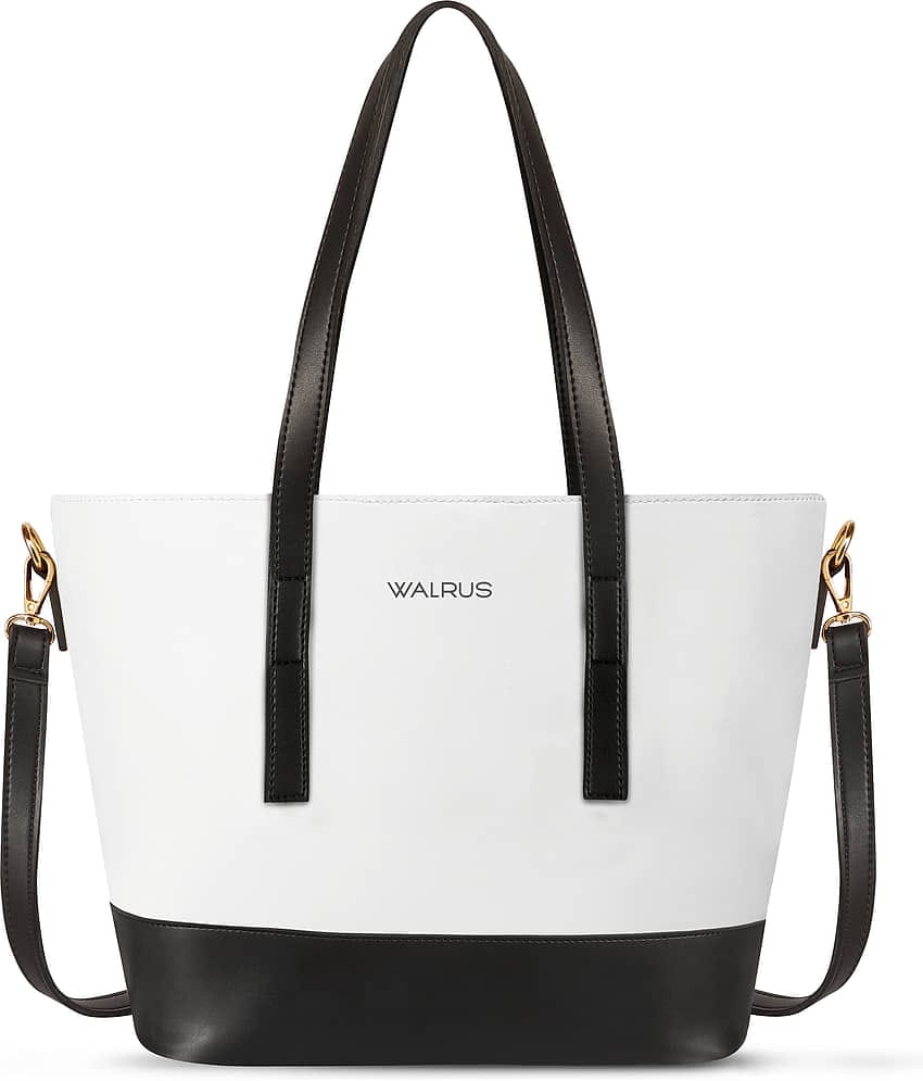 Walrus Shoulder Bag Faux Leather Set of 1 ( White )