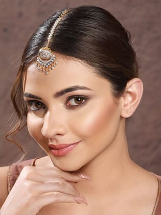 Gold Plated CZ Studded Exclusive Borla Mangtika