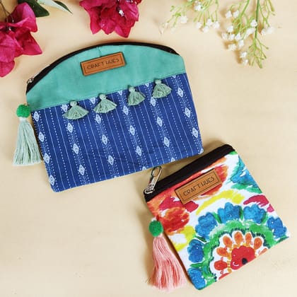 Teal Square Curve Pouch Combo