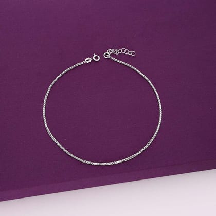 Sterling Silver Classic Thin Anklet-None / Silver