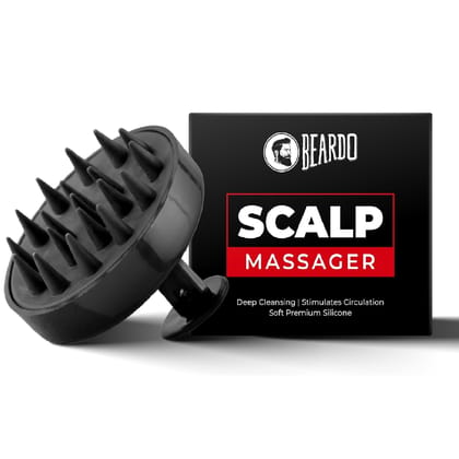 BEARDO Scalp Massager For Hair With Removable Handle | Soft Silicone Bristles For Dry Massage, Oil & Shampoo Hair Brush, Super Soft Bristles, Exfoliating | Scalp Massager For Men & Women BEARDO Scalp Massager For Hair With Removable Handle | Soft Silicon
