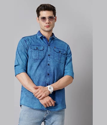 K-LARA - Blue 100% Cotton Slim Fit Men's Casual Shirt ( Pack of 1 )