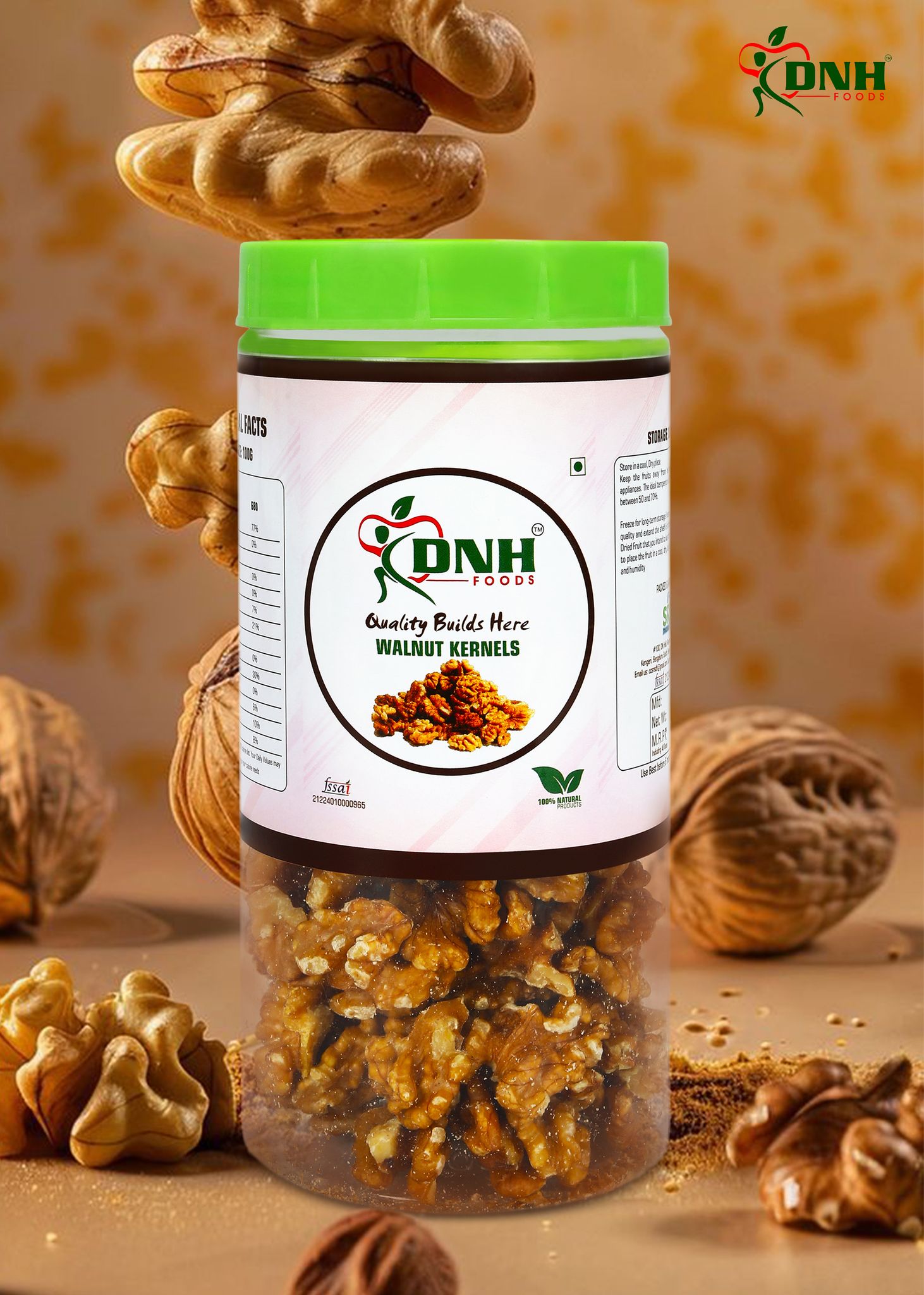 DNH FOODS WALNUT | PREMIUM QUALITY | 500 Grams