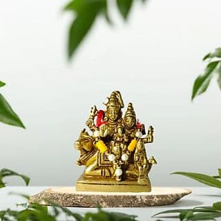 Shiv Parvati Divine Brass Idol