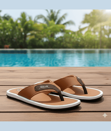 Altek Tan Men's Thong Flip Flop