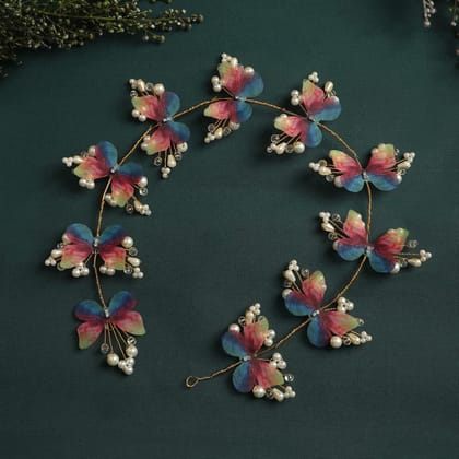 Gold-Plated Butterfly Tiara-TR1121RRP1P408L