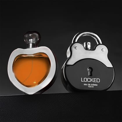  Laurelle London True Love Perfume For Women EDP 90ml + Locked Perfume For Men 100ml (Pack Of 2)