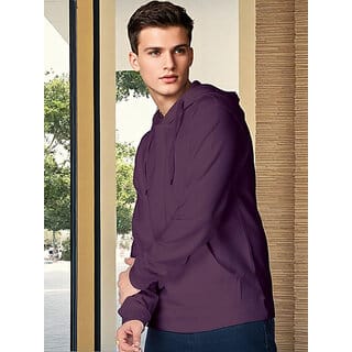 PrintCultr Mens Purple Solid Hooded Sweatshirt  Full Sleeve Casual Wear