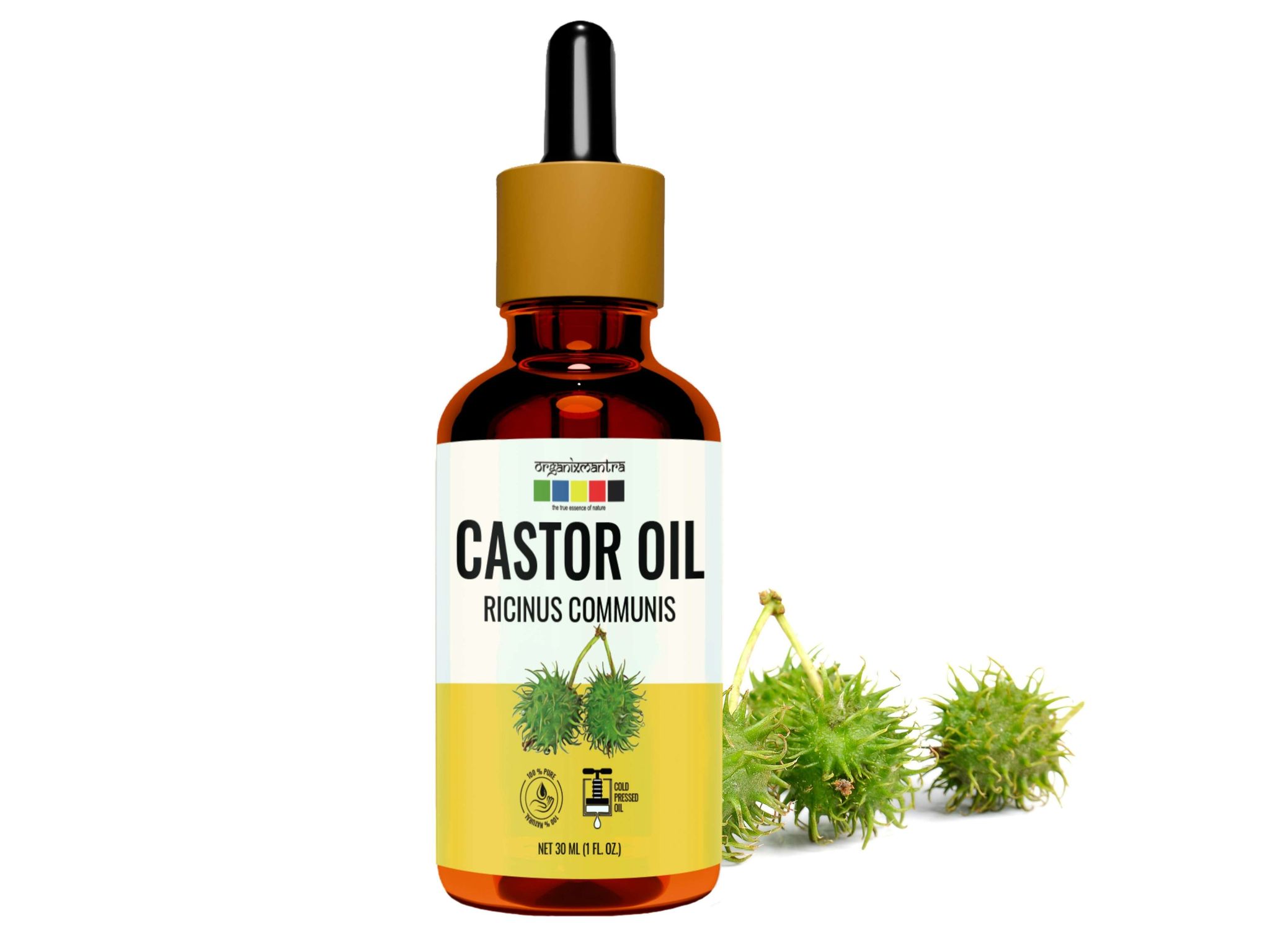 Organix Mantra Castor Oil, 100% Pure, Natural & Cold Pressed Organic Oil - 30 Millilitre