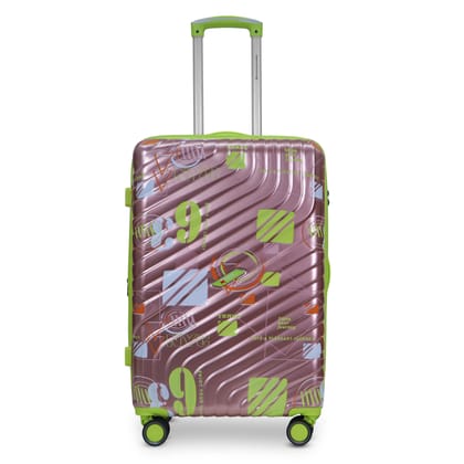 AMERICAN TRAVELLER Urban SF Trolley Bags Large Small Size | Durable Polycarbonate Hard Shell | TSA-Type Lock | 360 degree Disc Spinner Wheels | Expandable Suitcase for Travel (28, Rose Gold)