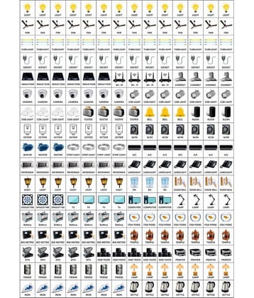 Arni Switch Board Sticker Abstract ( 8 x 8 cms )