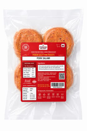 PORKISH DELIGHT Premium Pork Salami (500g) – Authentic Artisanal Smoked Deli Meat | High Protein, Keto-Friendly & Gluten-Free | Ideal for Charcuterie Boards, Sandwiches, and Pizza Toppings