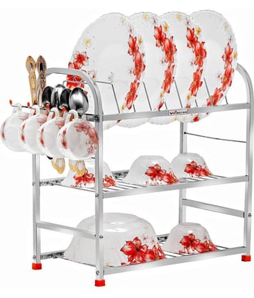 Winstar - Silver Stainless Steel Dish Racks ( Pack of 1 )