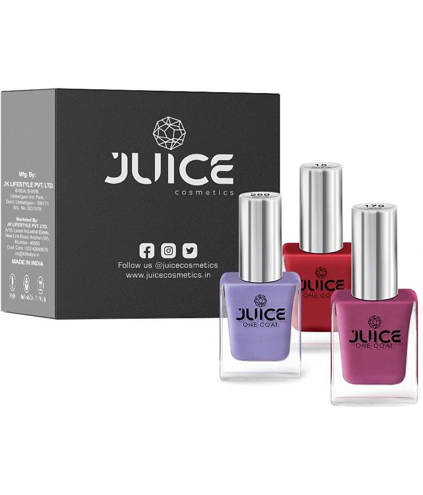 Juice - Multi Glossy Nail Polish ( Pack of 3 )