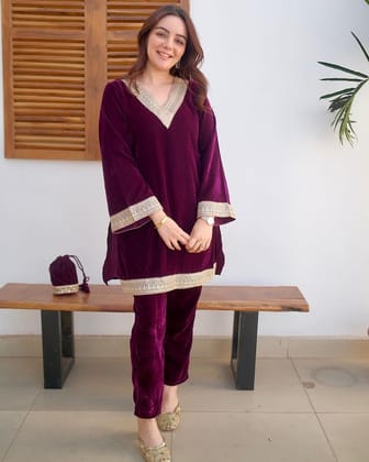 Velvet Suit Set-S