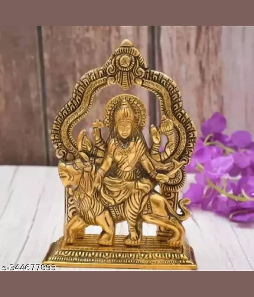 Basukiya Aluminium Goddess Durga Idol ( 10 cm )