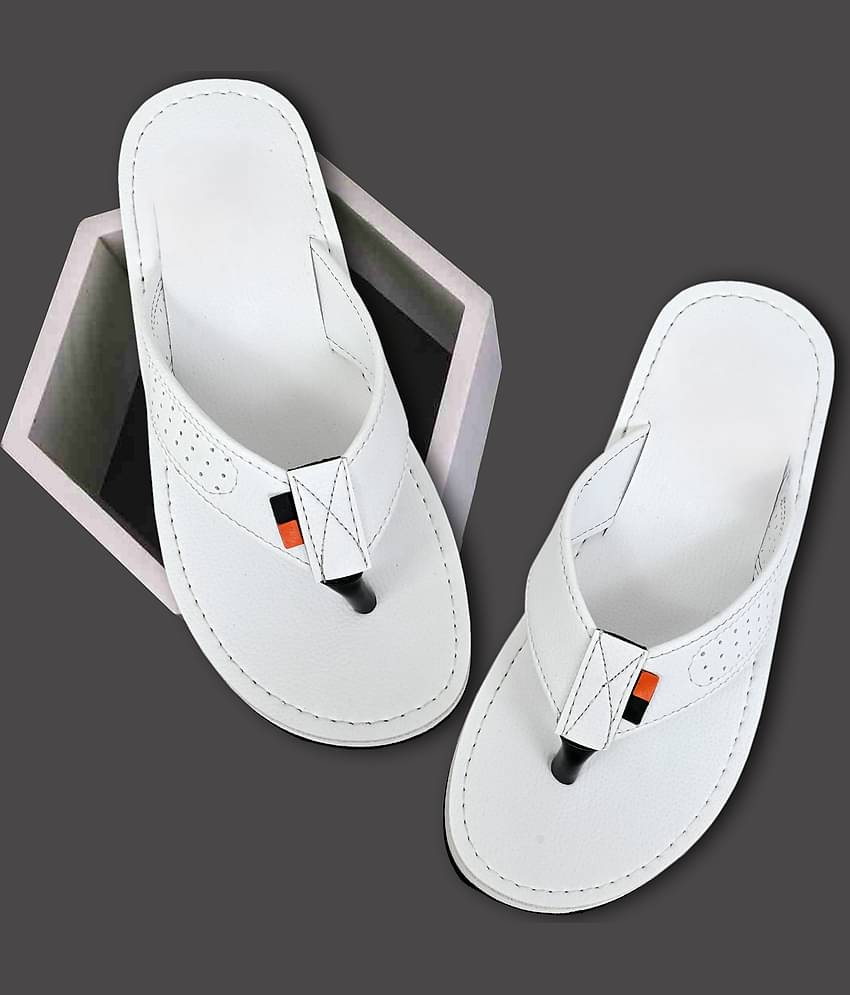 Chappal Wala White Men's Daily Slipper