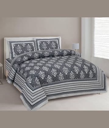 Uniqchoice Cotton King Bedsheet ( Grey )