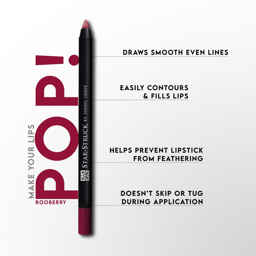 Star Struck by Sunny Leone Long Wear Lip Liner - Rooberry