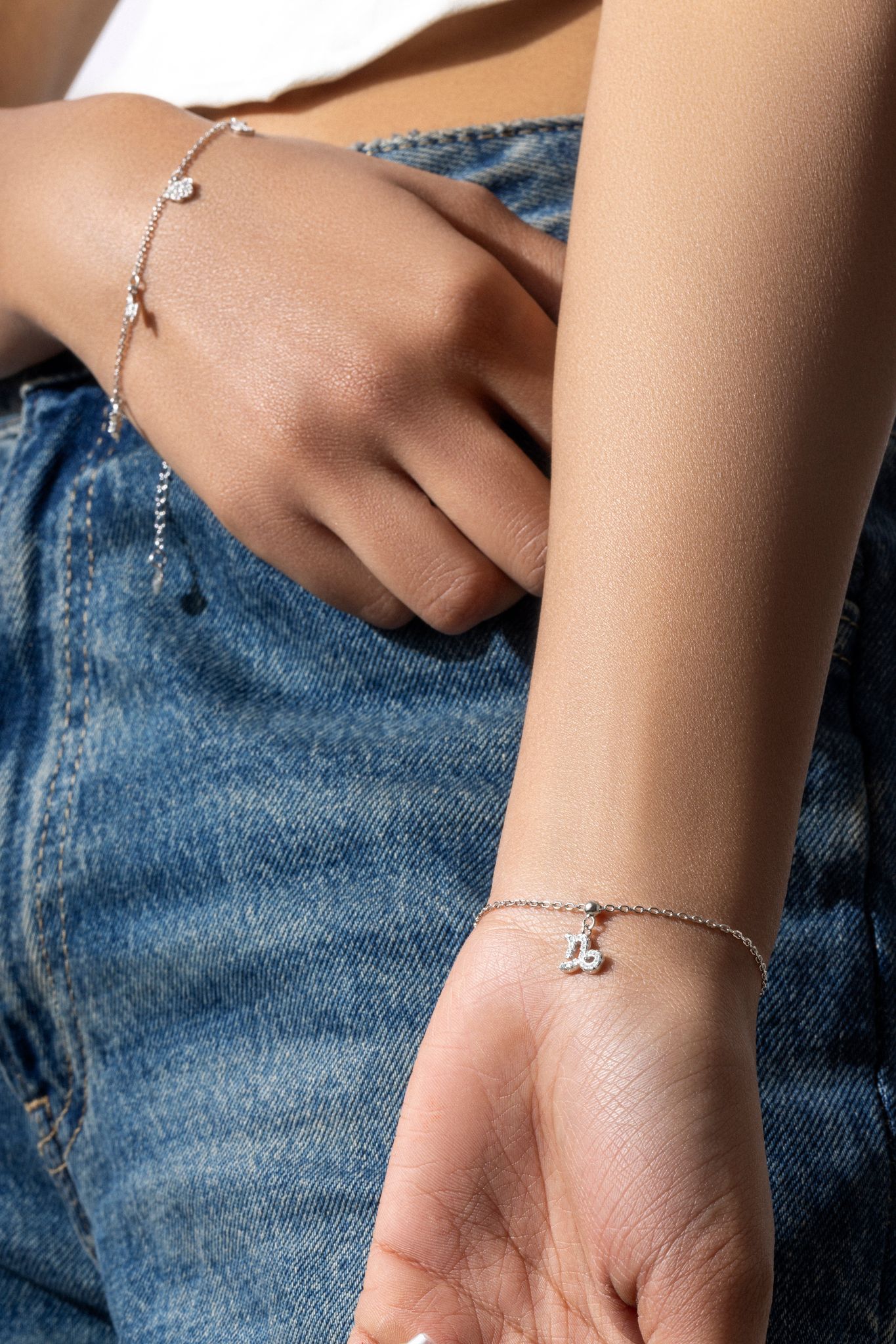Capricon stone pave' zodiac Bracelet