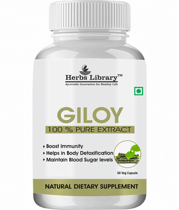 Herbs Library Giloy Immunity Booster Capsule, 60 Capsules (Pack of 1)