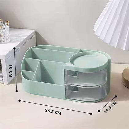 Makeup Organizer | Makeup Box For Storage | Make Up, Cosmetic, Skincare Organiser For Women | Elegant Makeup Vanity With Transparent Drawer_assorted colour