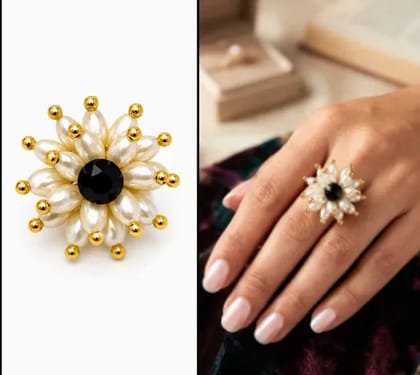 THE CELESTIALPEARL BLOOM RING