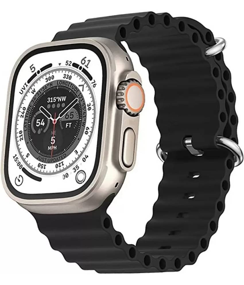 ENTROK AMOLED BT Calling Smart Watch with Rubber Strap Upto 1-2 days Backup ( Black )