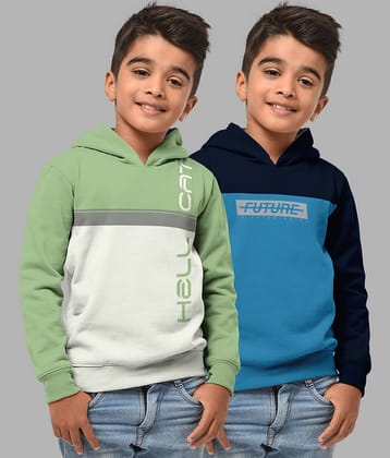 HELLCAT Pack of 2 Boys Cotton Blend Sweatshirt ( Multi Color )