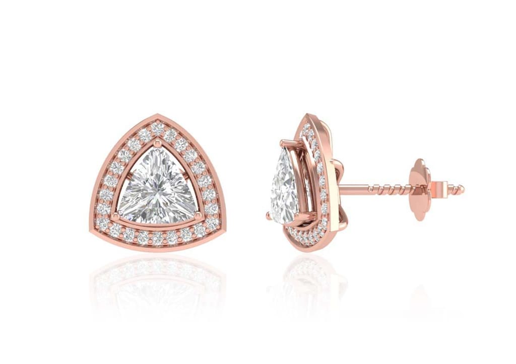 Trillion Halo Solitaire Studs