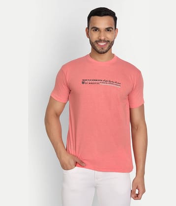 Zeffit Pack of 1 Cotton Blend Regular Fit Men's T-Shirt ( Orange )