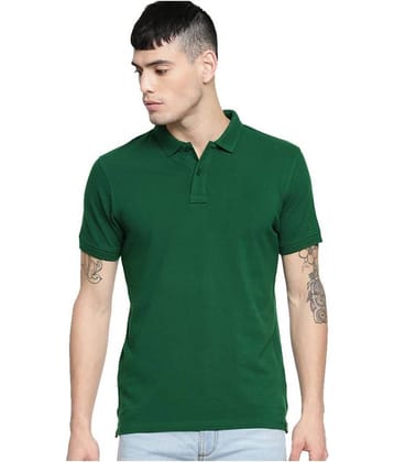Galatea Green Slim Fit Polo T Shirt