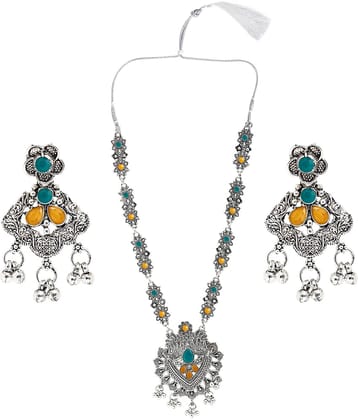 Sunhari Jewels Multi Color German Necklace Set ( Pack of 1 )