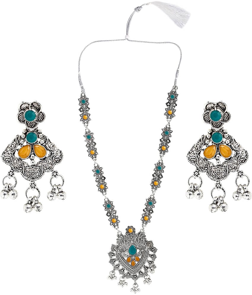 Sunhari Jewels Multi Color German Necklace Set ( Pack of 1 )