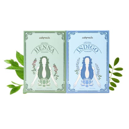 ashpveda Organic Henna & Indigo Color Combo