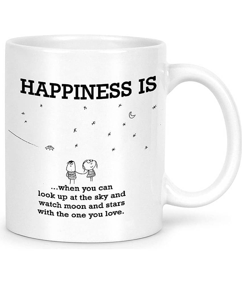 Idream Quote Printed Ceramic Coffee Mug 1 Pcs 330 mL