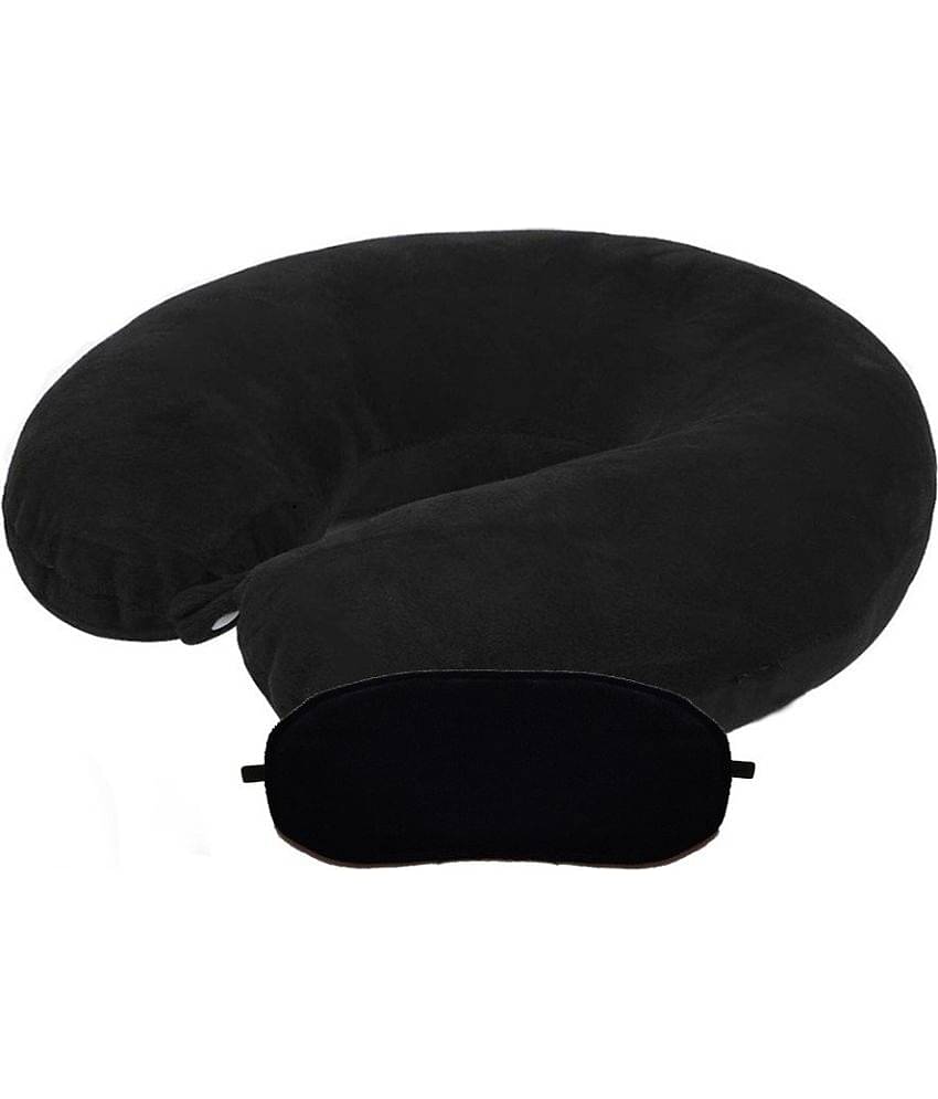 JUZZII Black Neck Pillow,Eye Shade ( Pack of 2 )