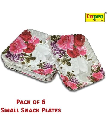 Inpro 6 Pcs Melamine Multi Color Quarter Plate
