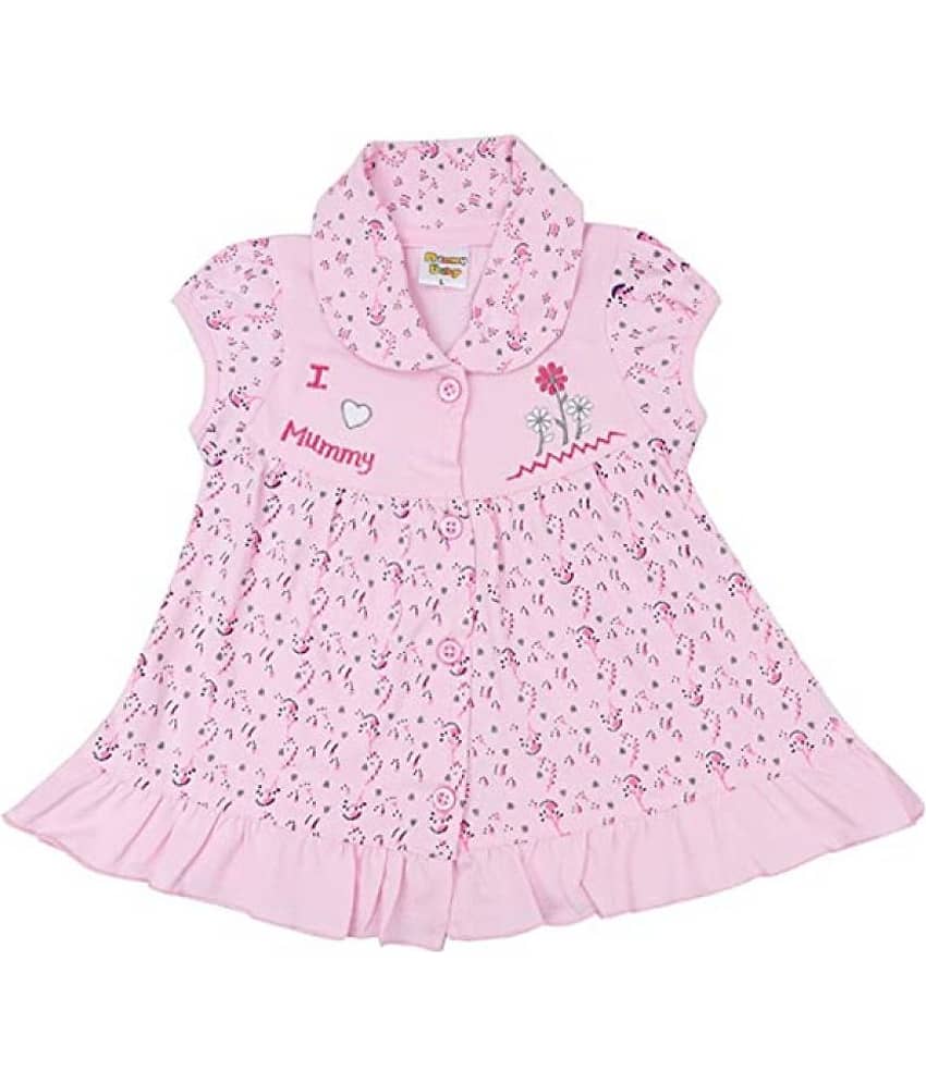 NammaBaby - Pink Cotton Blend Baby Girl Frock ( Pack of 1 )