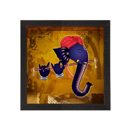 Lord Ganesha Satin Matt Texture UV Art Painting