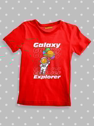 Galaxy Explore kids T-shirt-Red / 9-10 Year