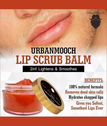 UrbanMooch Lip Scrub Balm Lightening and Brightening Dark Lips Lip Balm Red 15