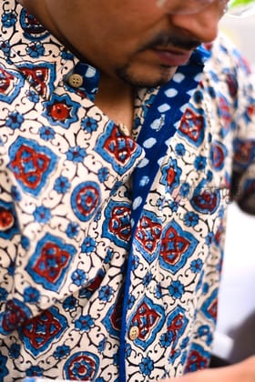 Handloom Cotton Shirt For Men-40