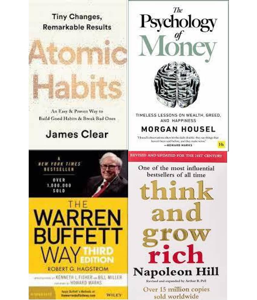 Atomic Habits + The Psychology of Money + The warren buffett way + Think And Grow Rich