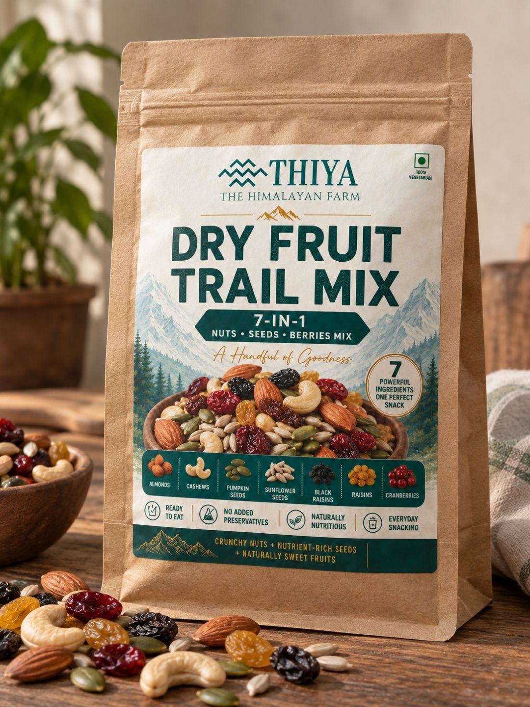 Himalayan 7 in 1 Trail Mix | Dry Fruits | Berries | Seeds | 250g
