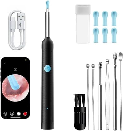 Smart Ear Wax Cleaner with HD Camera & LED | Wireless Ear Otoscope Cleaning Kit | Earwax Removal Tool with Camera for Android & iPhone | Ear Inspection Device Smart Ear Wax Cleaner with HD Camera & LED | Wireless Ear Otoscope Cleaning Kit | Earwax Removal Tool with Camera for Android & iPhone | Ear Inspection Device