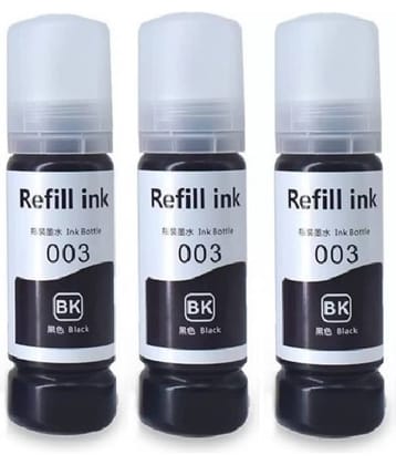 TEQUO 003/001 Black Pack of 3 Cartridge for L3200 , L3210 , L3211 , L3215,L3216,L3250,L3252 Black