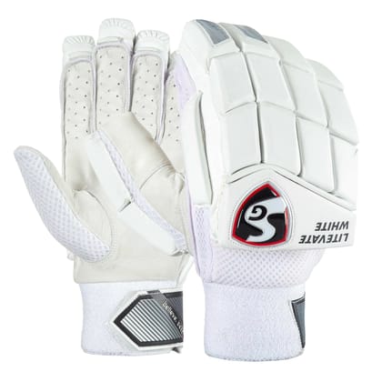 Sg Cricket Litevate White Batting Gloves (Size - YOUTH, Packing - 1 pair) by Total Sporting And Fitness Solutions Pvt Ltd